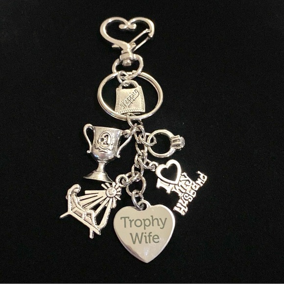Trophy Wife Keychain Bag Charm - Picture 2 of 6